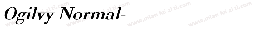 Ogilvy Normal字体转换